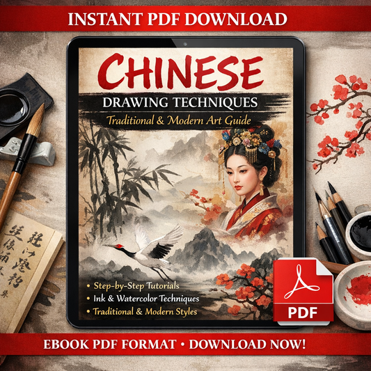 Chinese Drawing Techniques – Traditional & Modern Art Guide (Instant PDF Download)