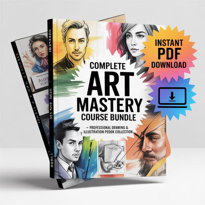 Ultimate Art Mastery 5-in-1 Course Bundle – Complete Drawing & Illustration Program (Instant PDF Download)