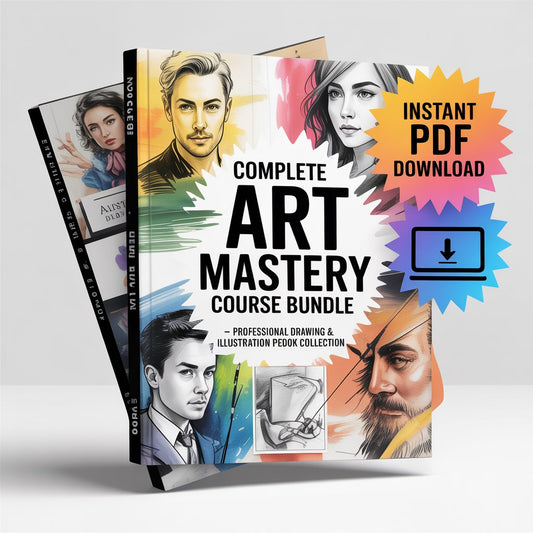 Ultimate Art Mastery 5-in-1 Course Bundle – Complete Drawing & Illustration Program (Instant PDF Download)